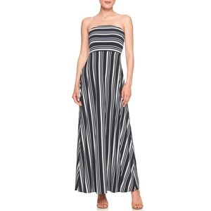 Banana Republic Blue/White Striped Maxi
